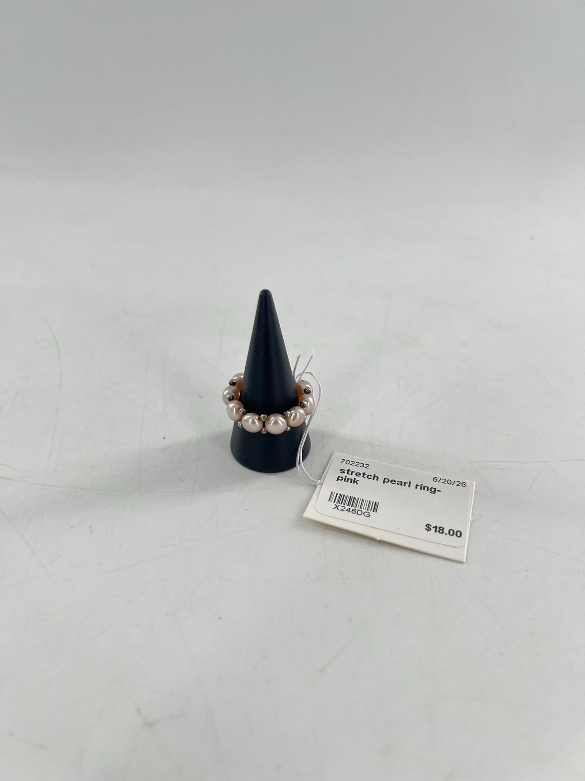 stretch pearl ring-pink