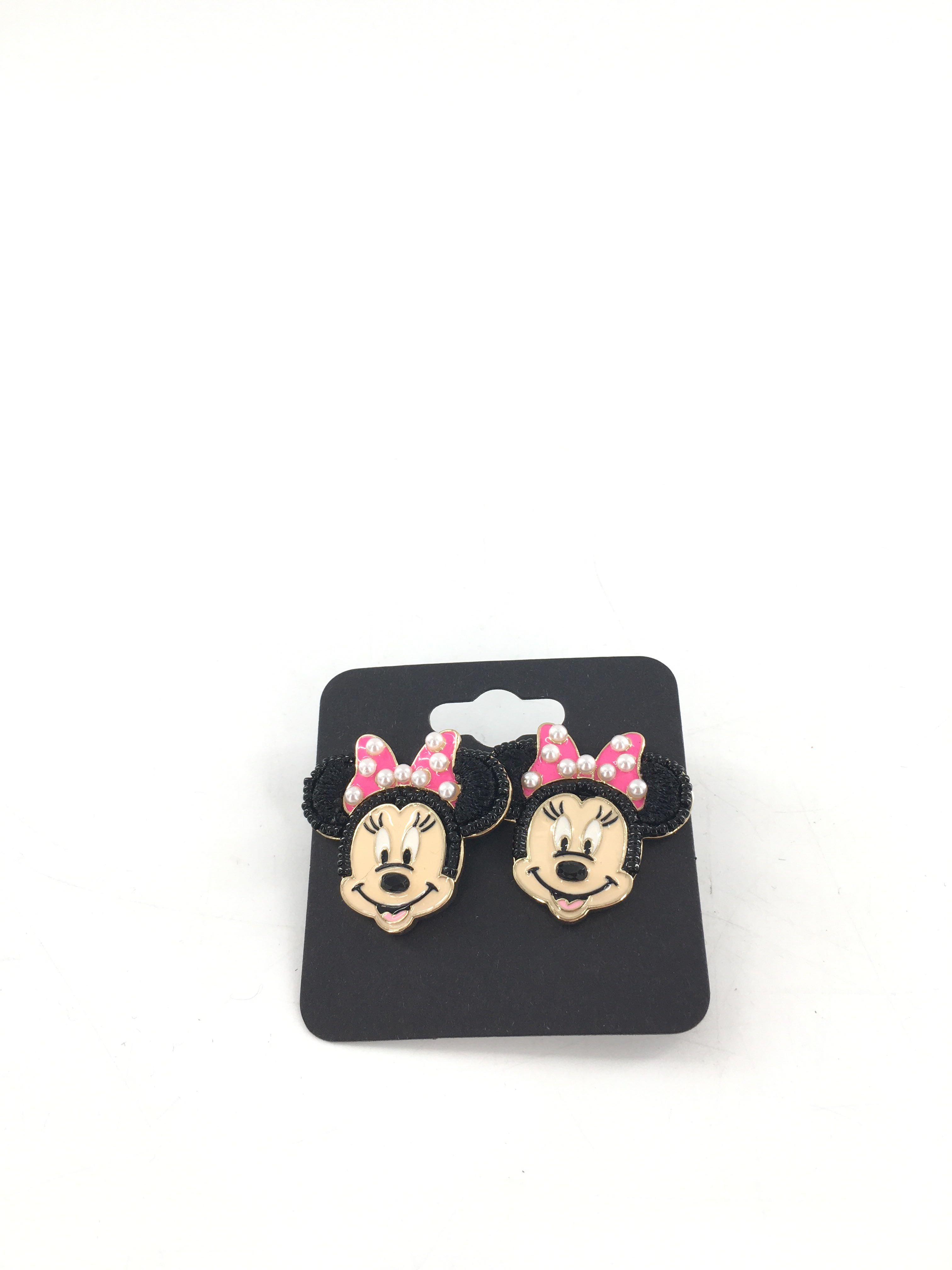 embelished minnie mouse earrings
