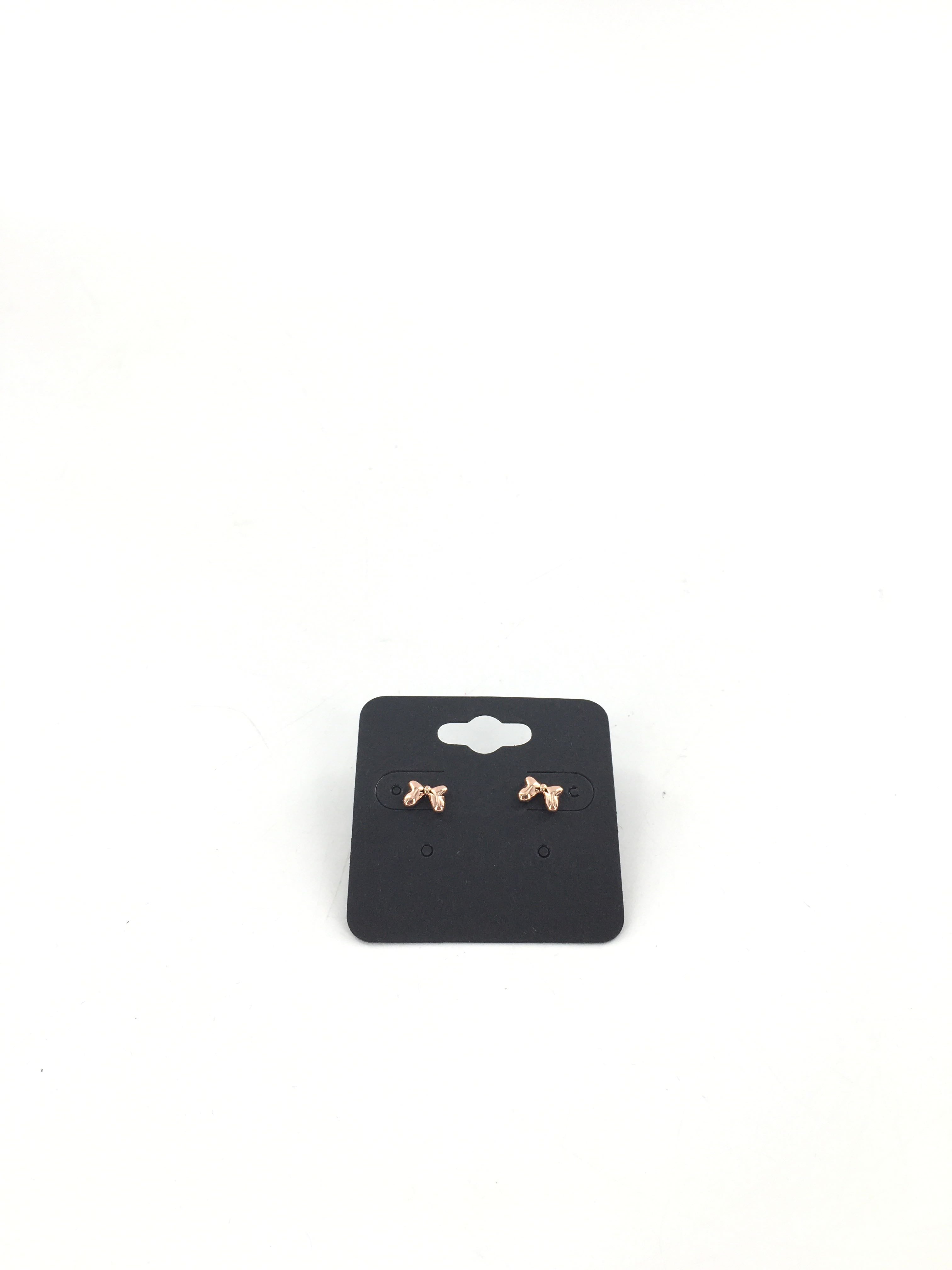 rose gold bow earrings