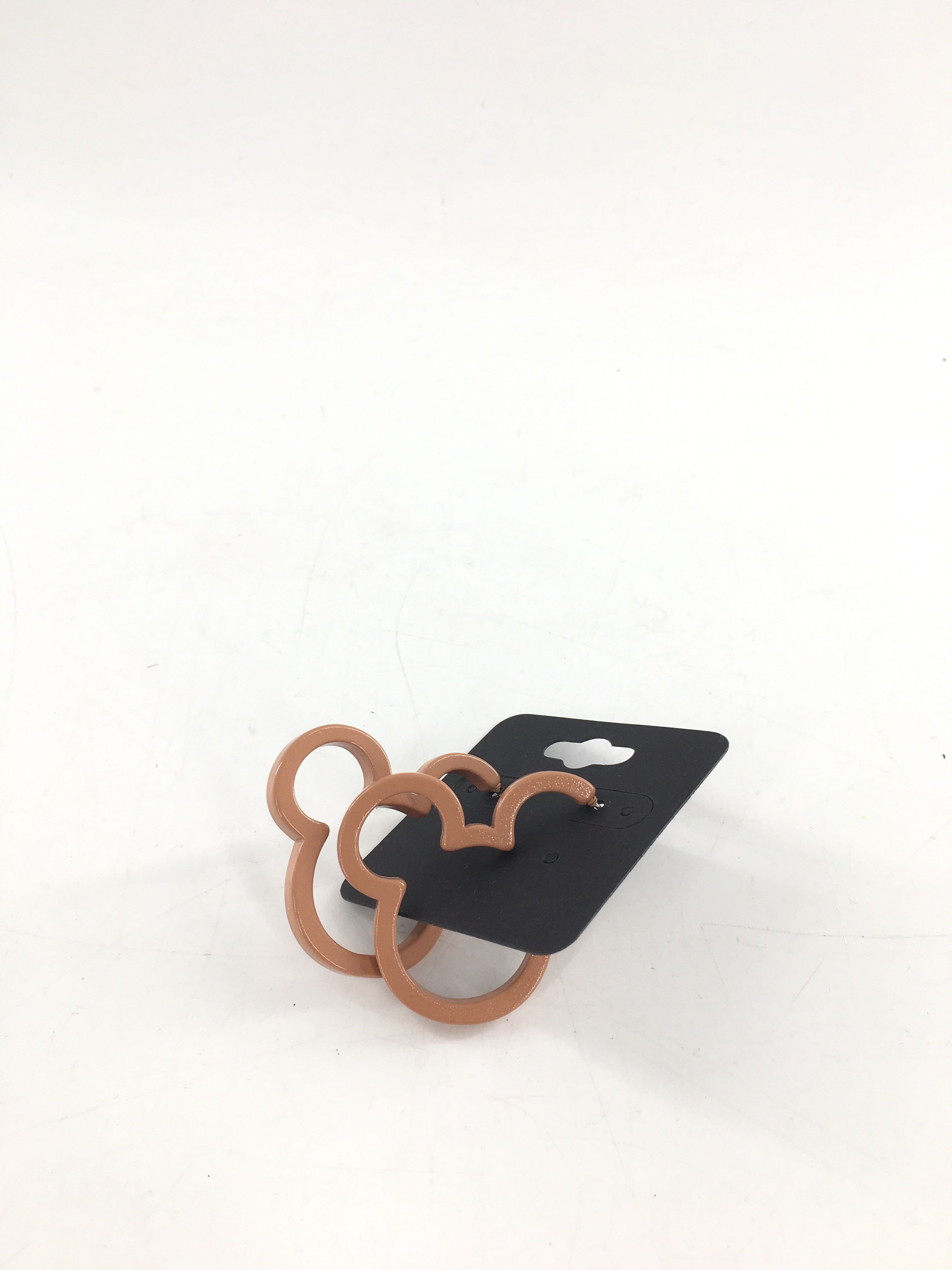 acrylic mickey ears hoop earrings