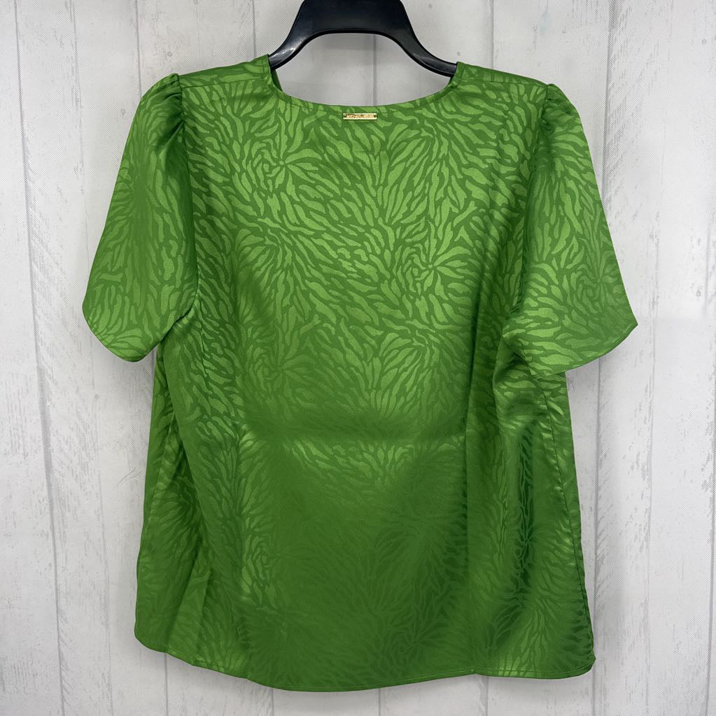 R98 M animal print v-neck s/s top