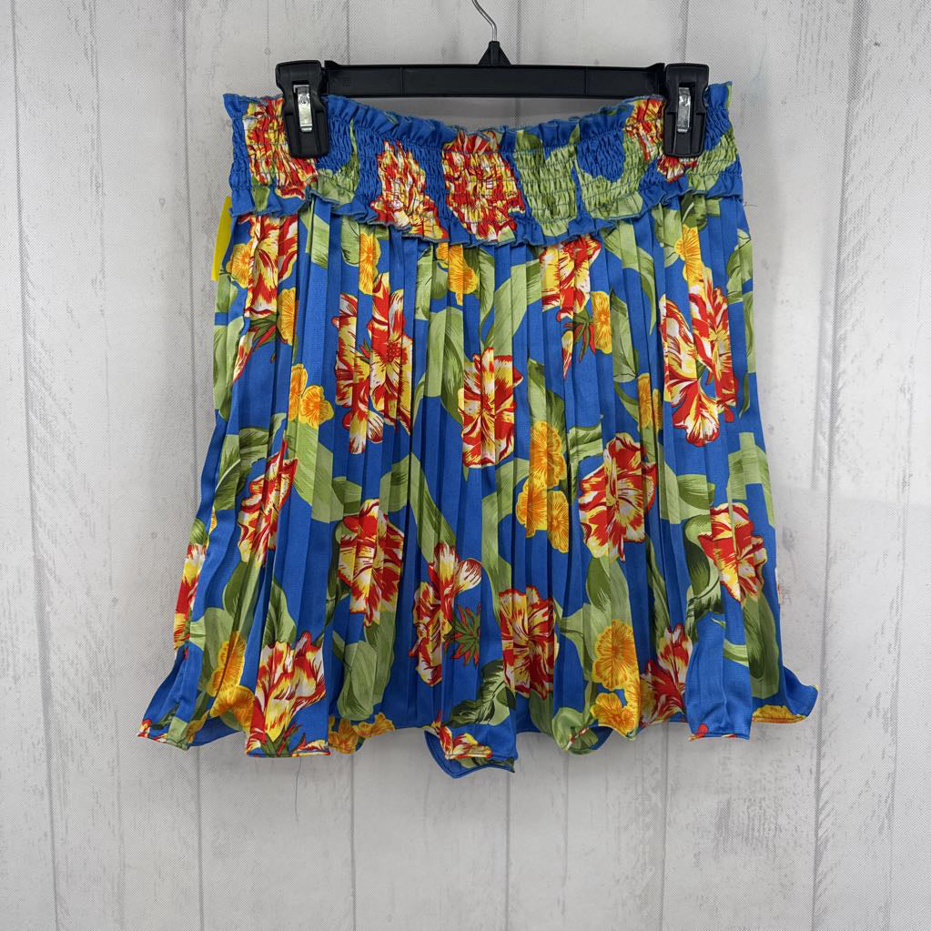 M flo print pleated skirt