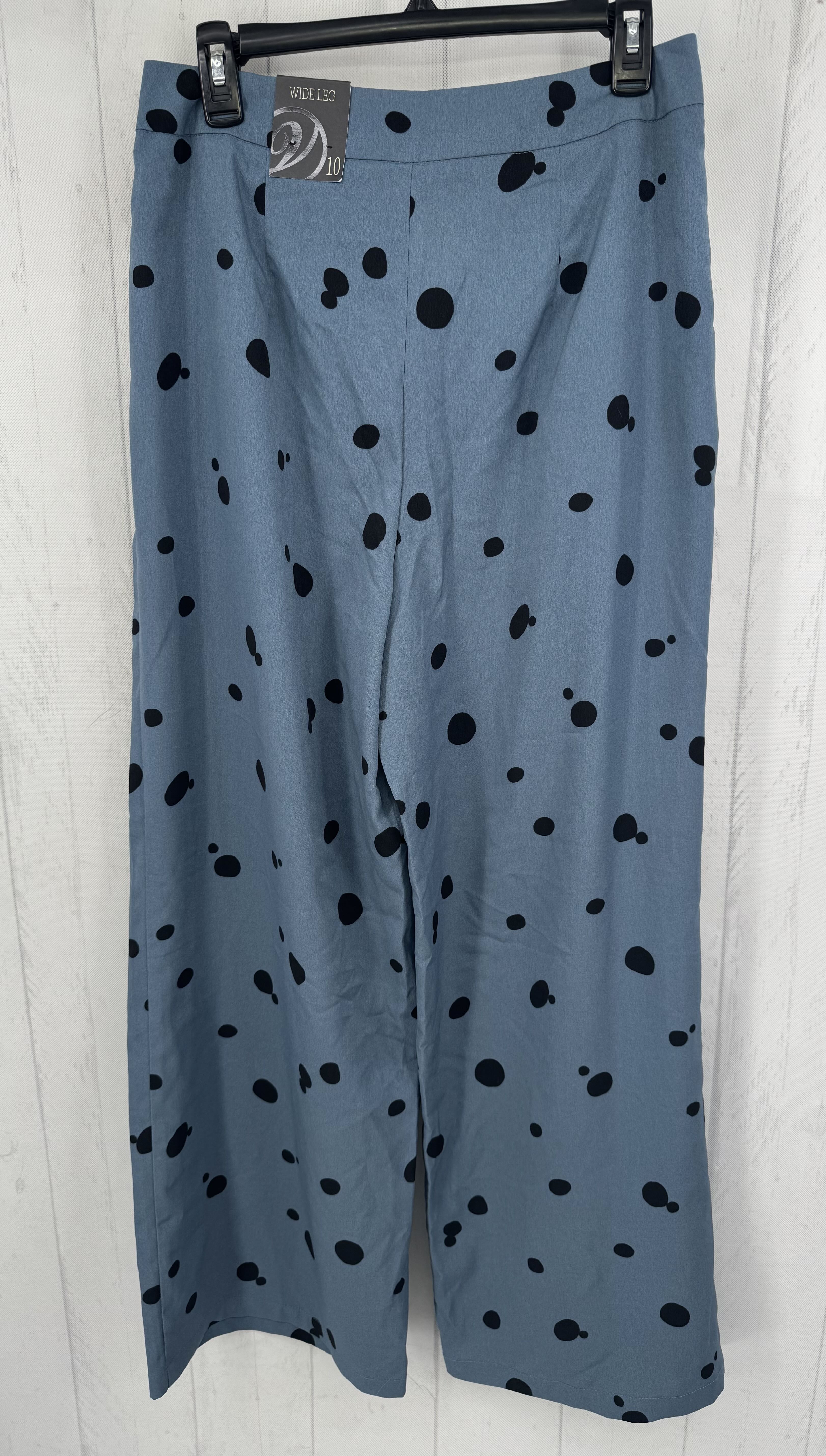 10 wide leg polka-dot print pant
