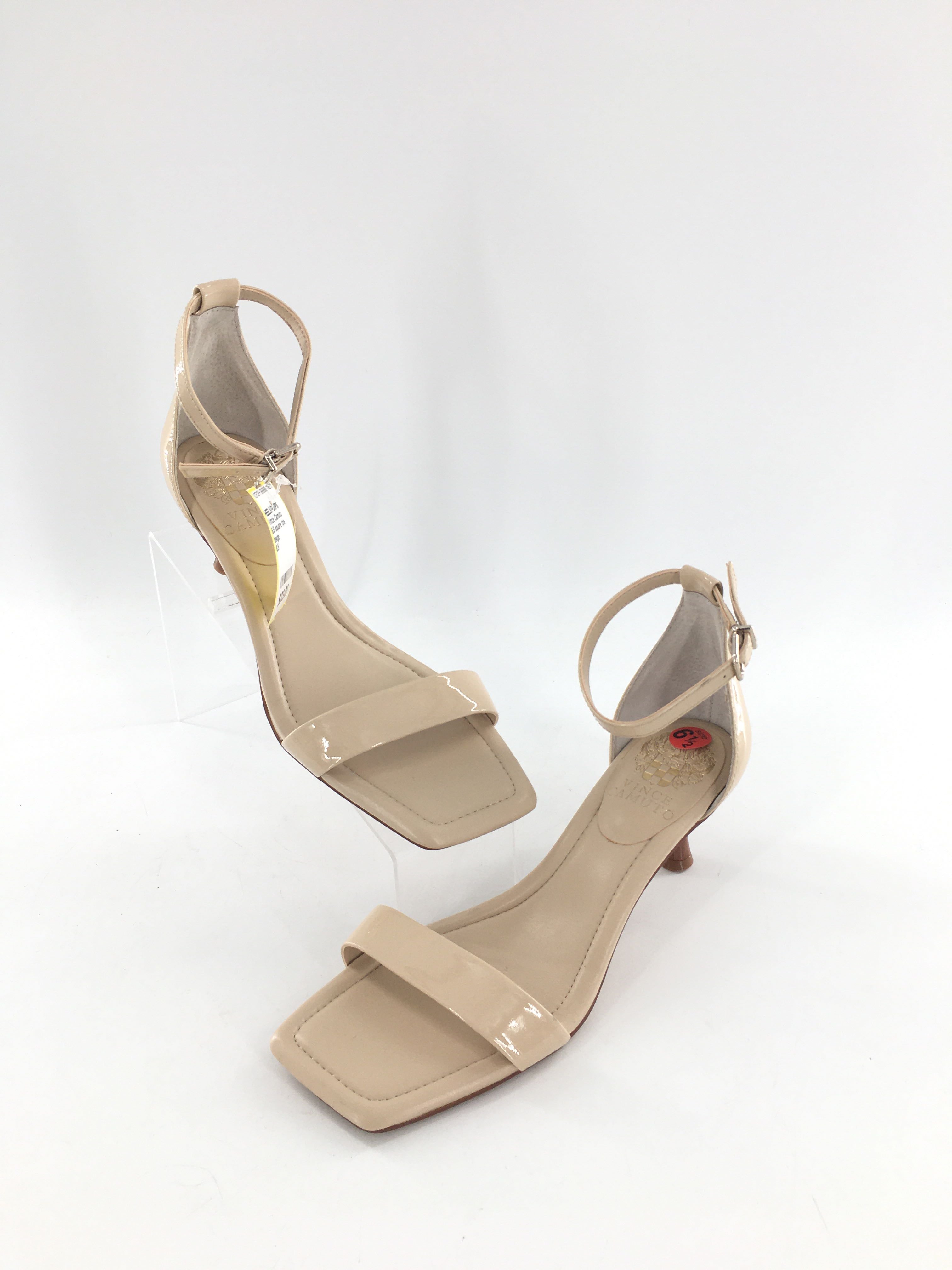 6.5 square toe ankle strap kitten heel sandals