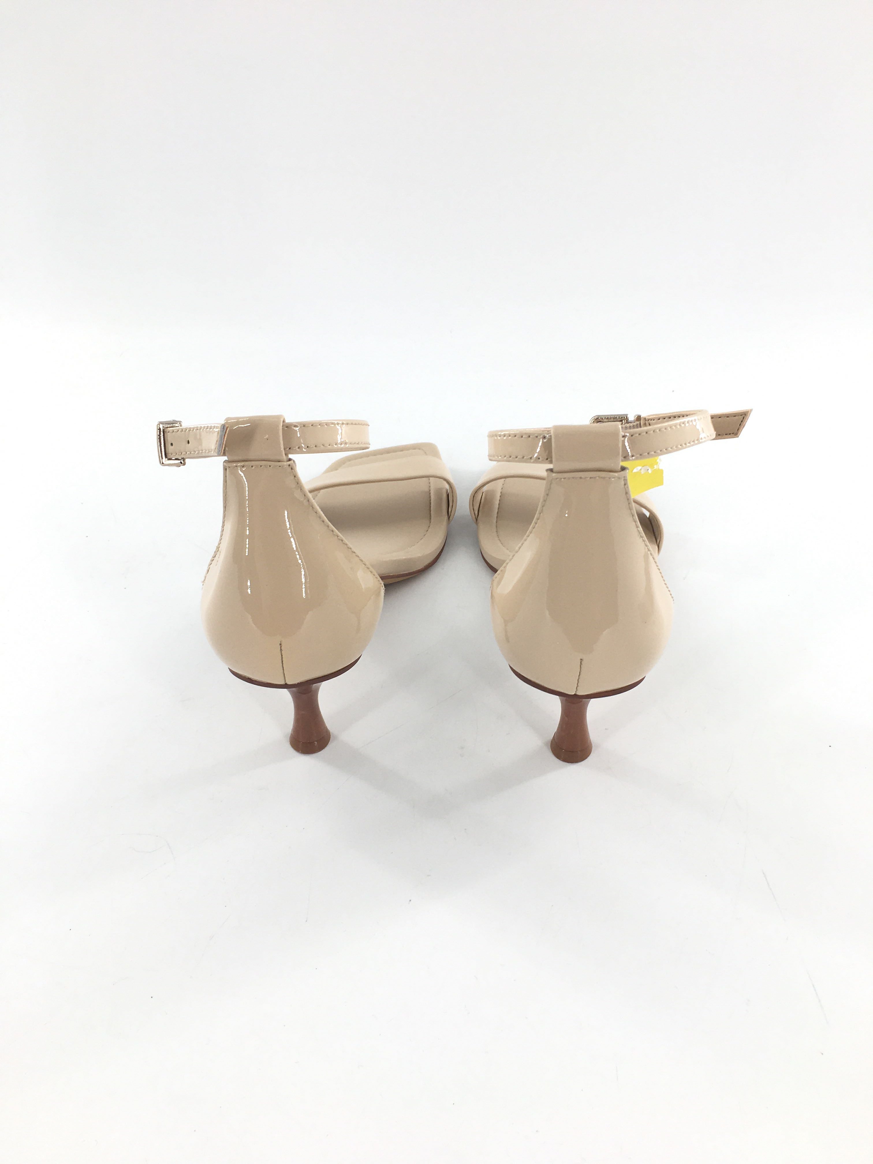 6.5 square toe ankle strap kitten heel sandals
