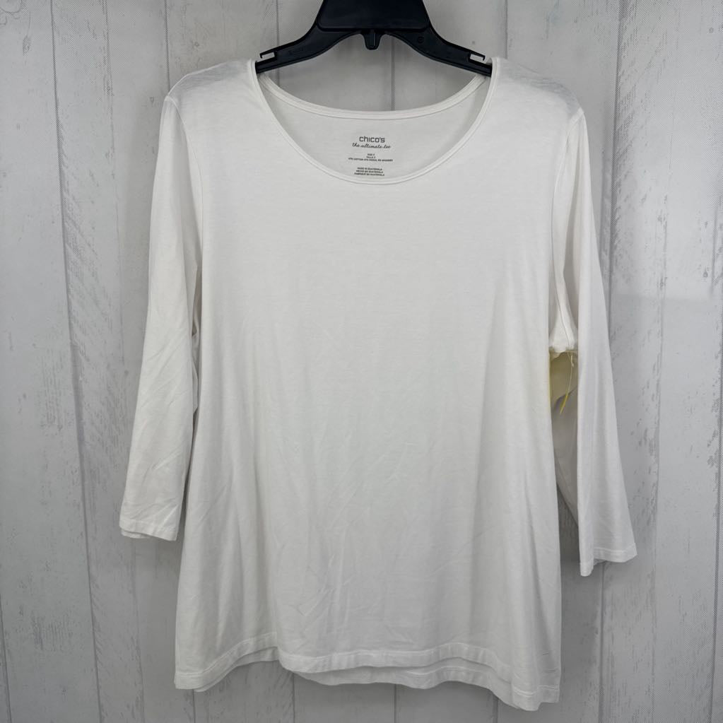 XL round neck 3/4 slv tee