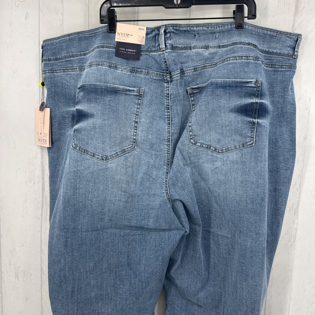 28 wide leg crop jean