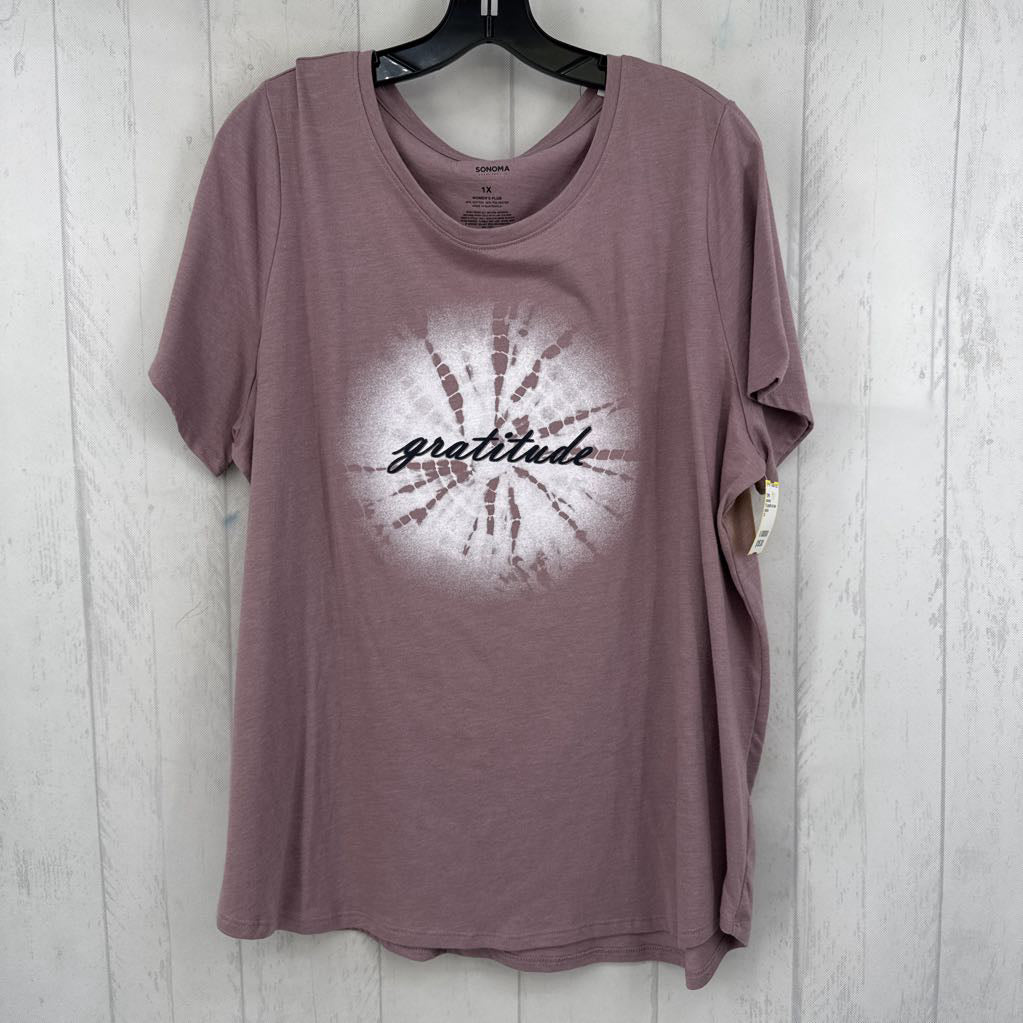 1X graphic s/s tee-gratitude