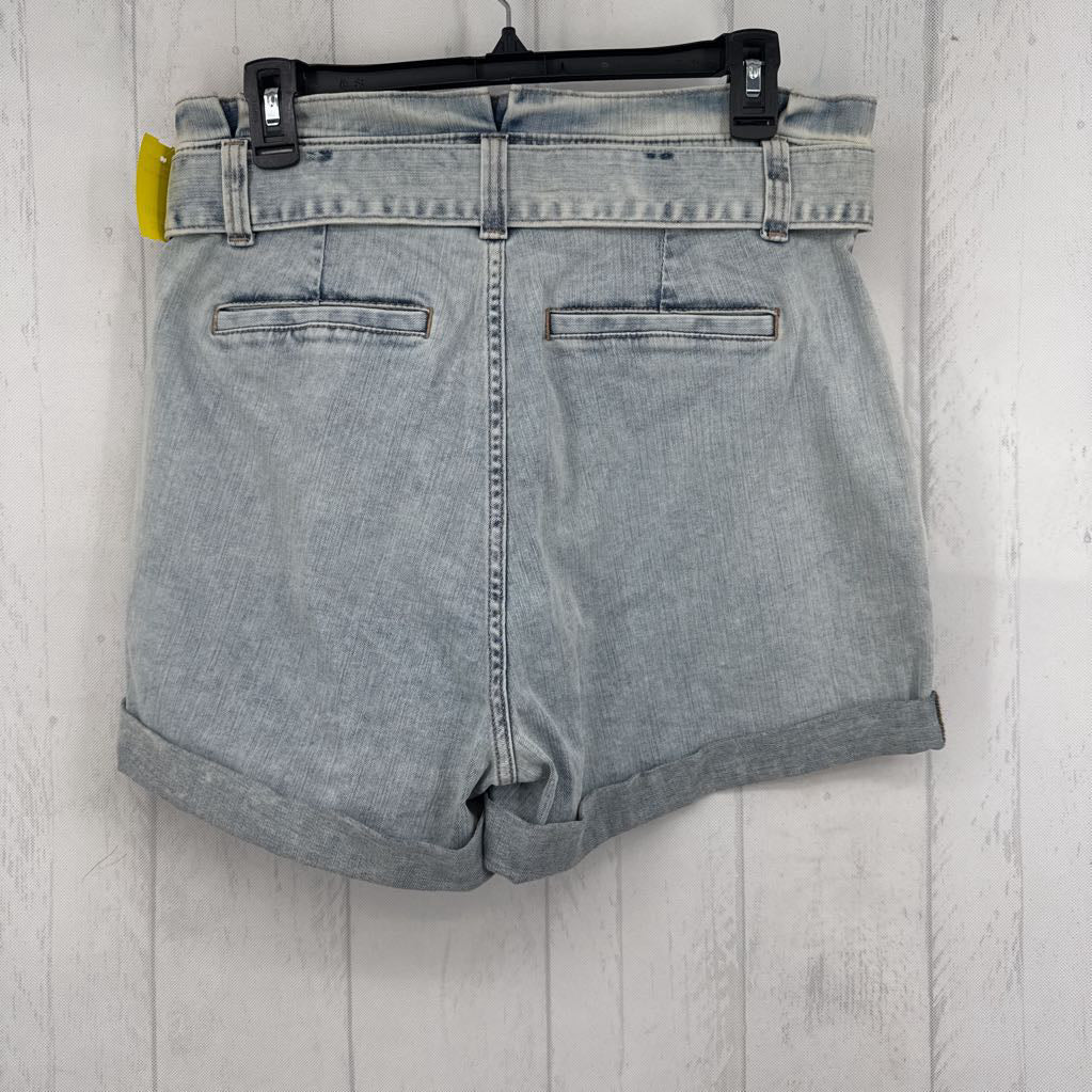 10 paperbag waist belted jean shorts