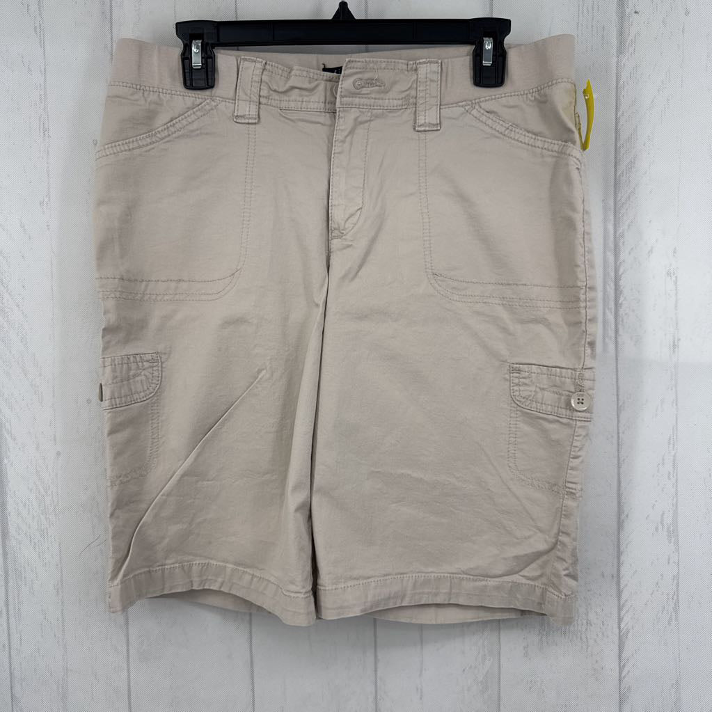 12 khaki cargo pocket shorts