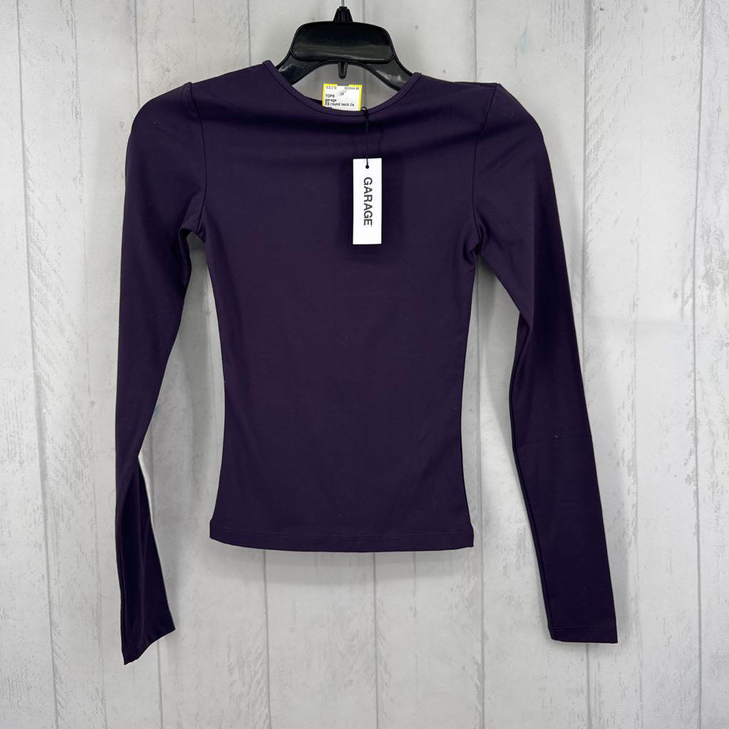 XS round neck l/s top
