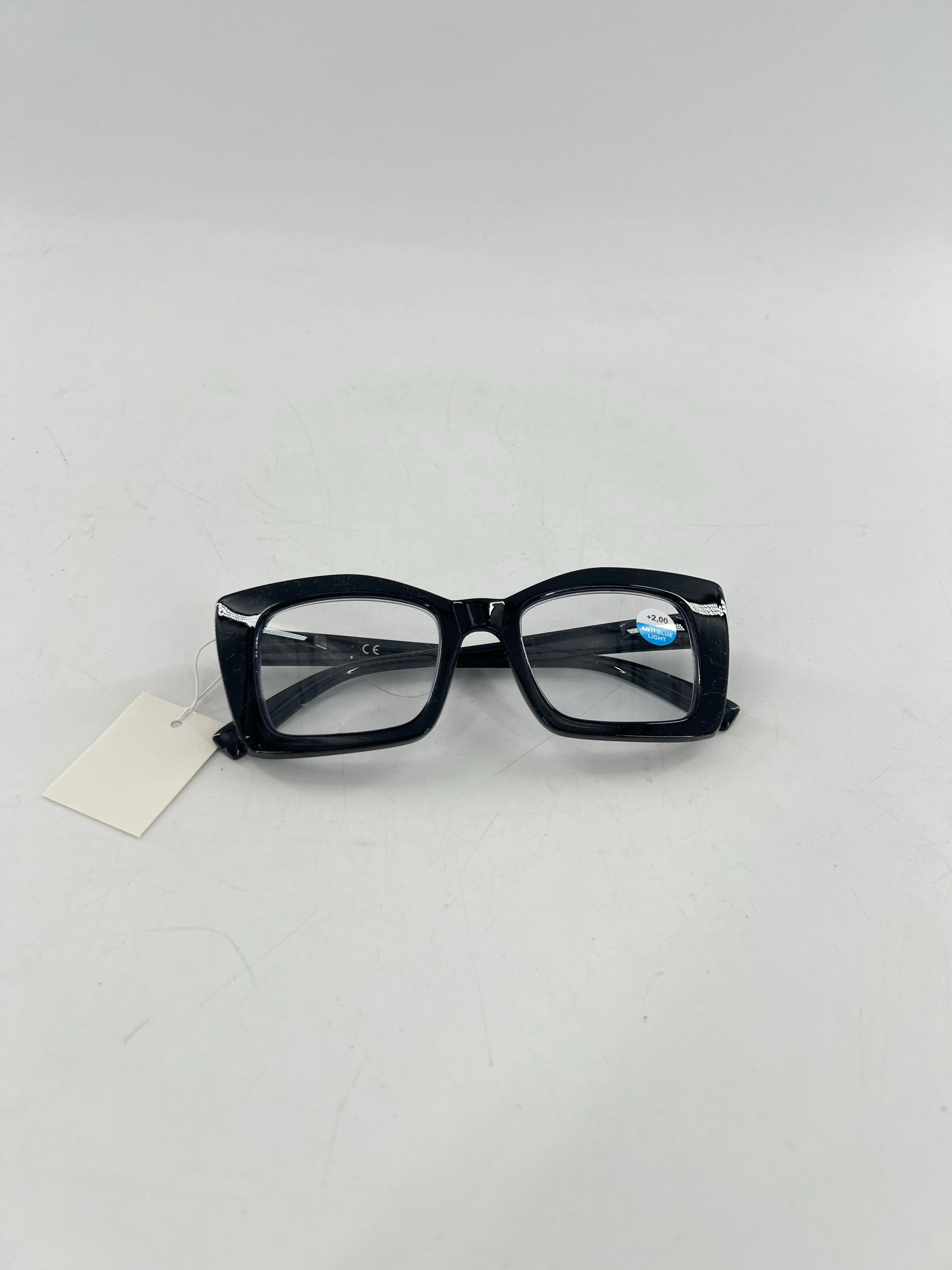 black frame sunglasses(anti-blue light) +2.00