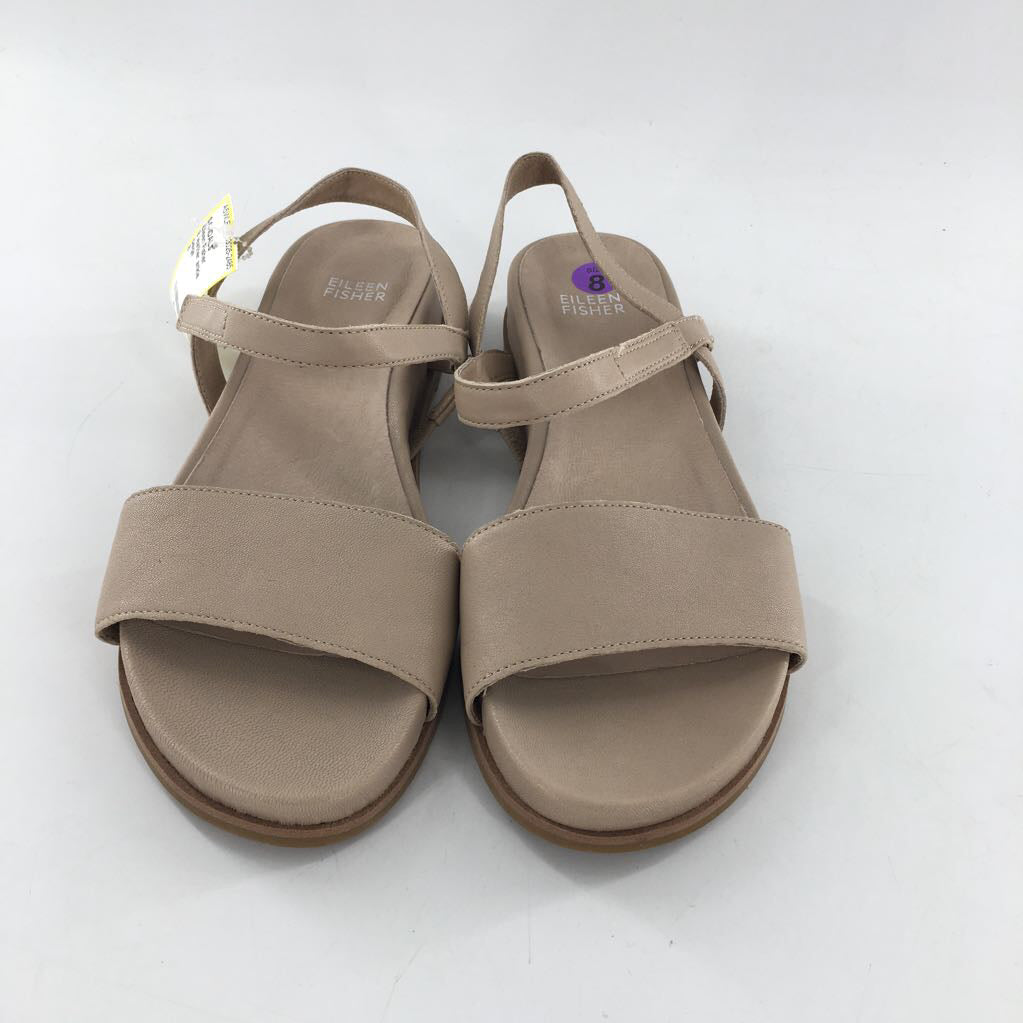 8 leather ankle strap sandal