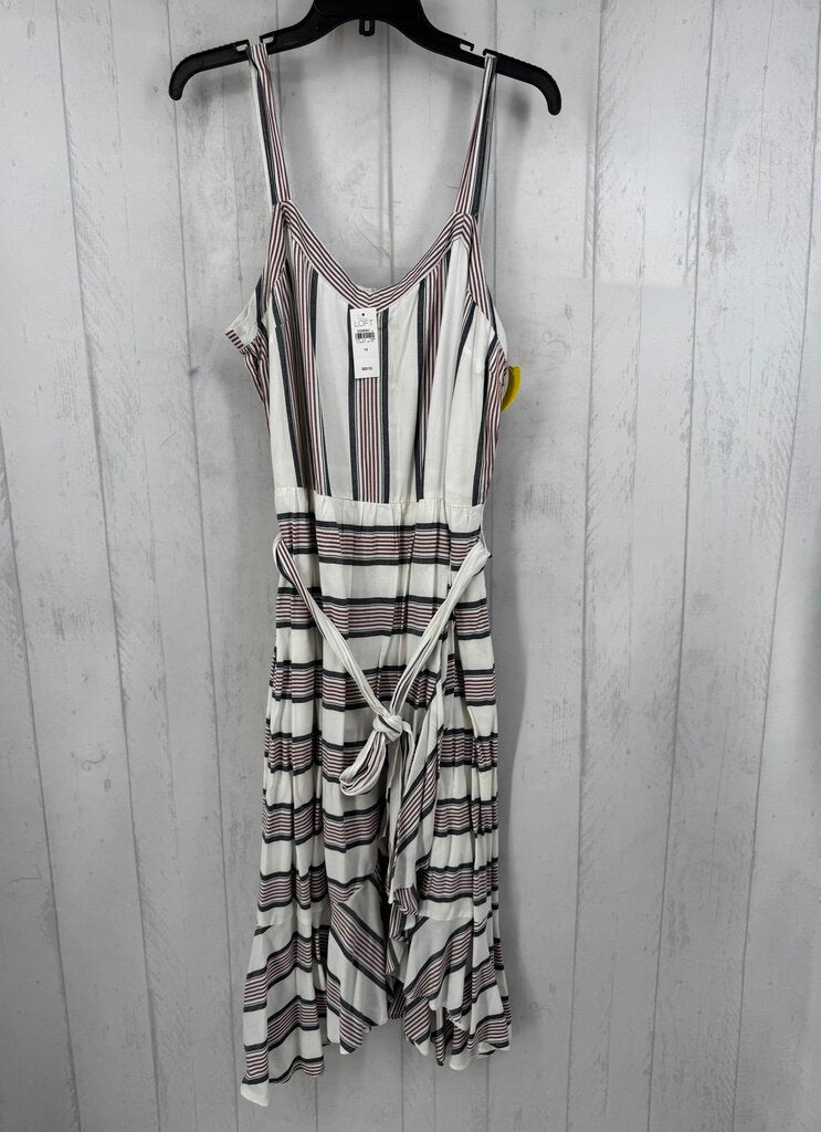 R89 14 slvls stripe crossover maxi dress