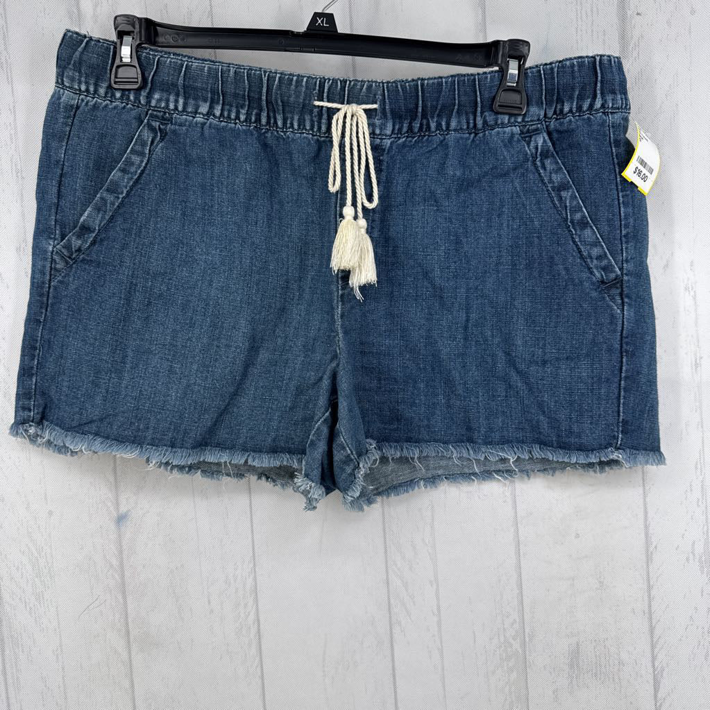 12 frayed drawstring shorts