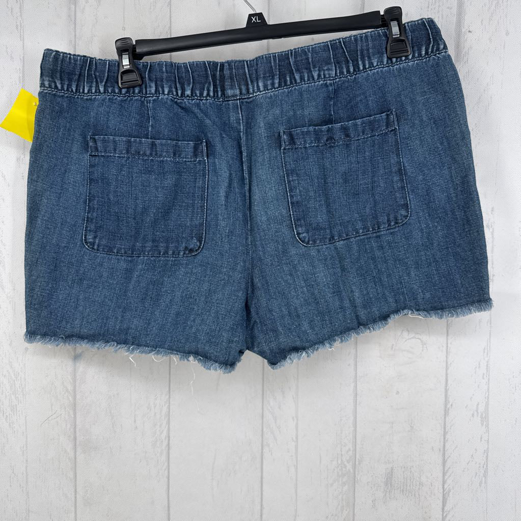 12 frayed drawstring shorts