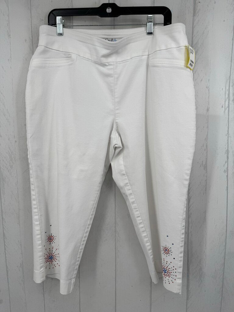 14 embelished stretch capris