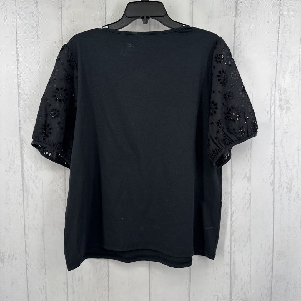 XL eyelet slv tee s/s