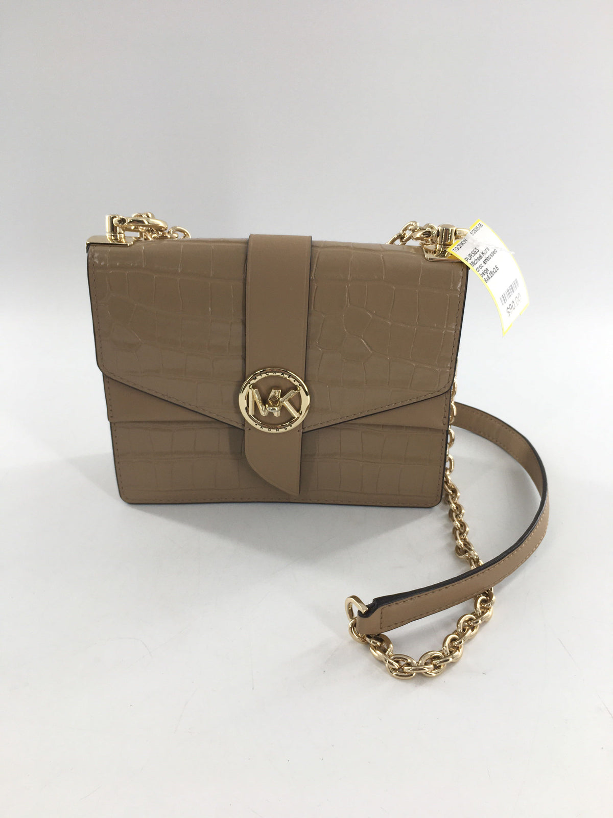 croc embossed flap crossbody