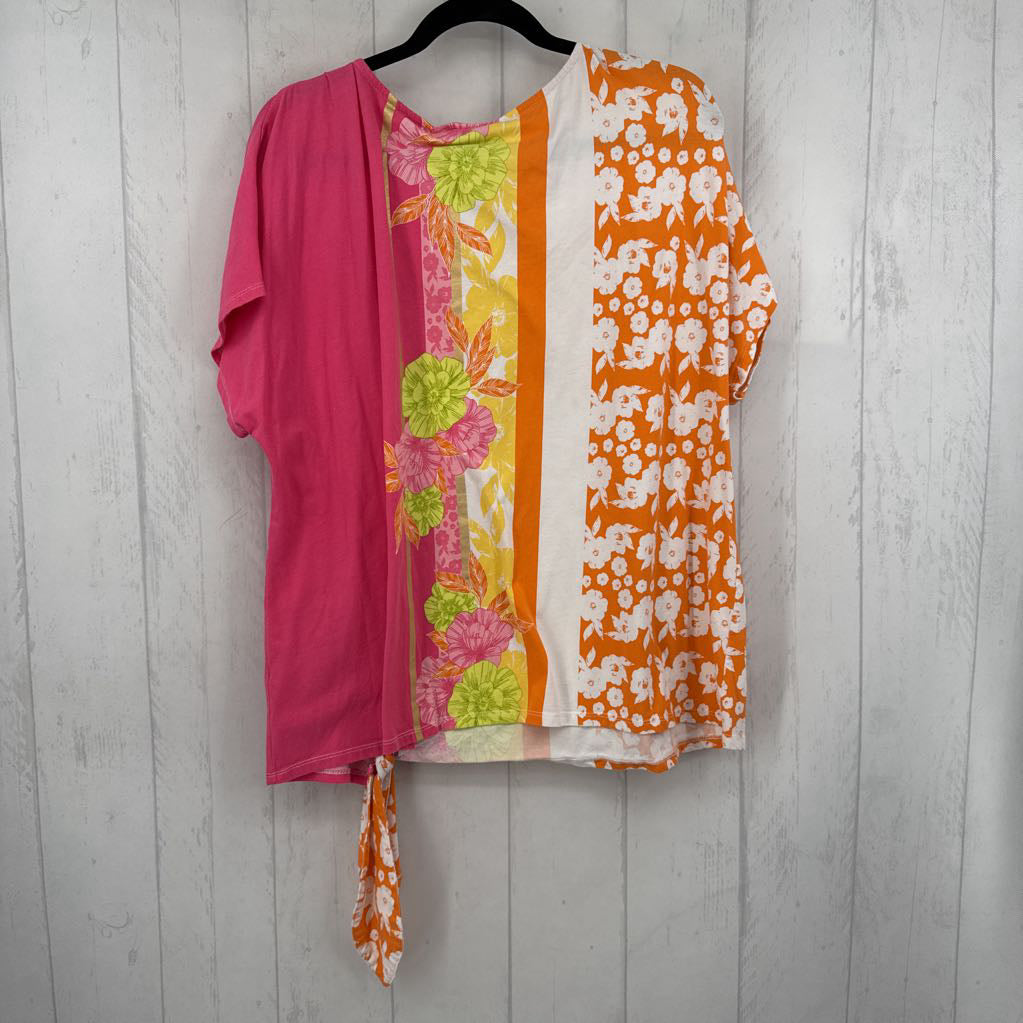 2X embelished flo print s/s tee