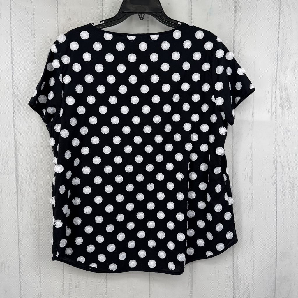 8/10 textured scoop neck s/s top