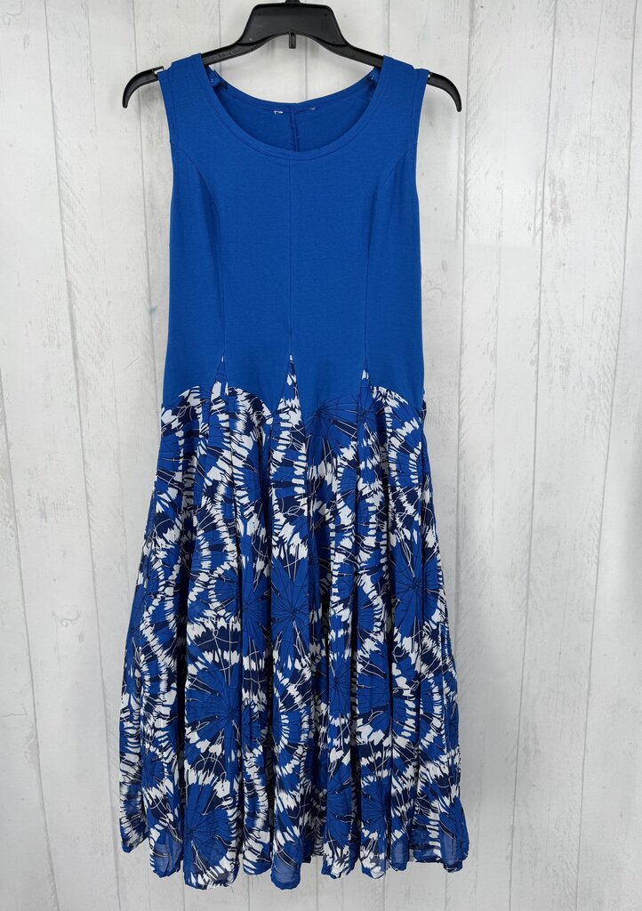 Midi printed bottom slvls dress