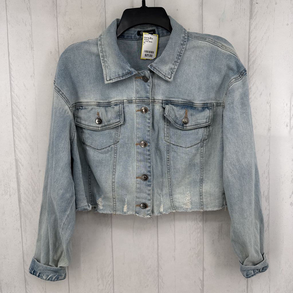 L crop denim jacket