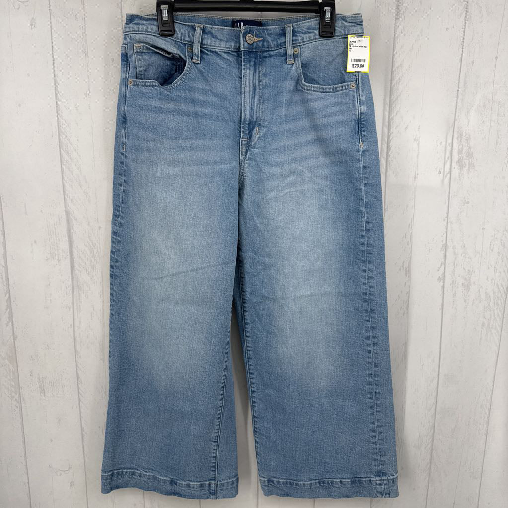 12 hi-rise wide leg crop jean