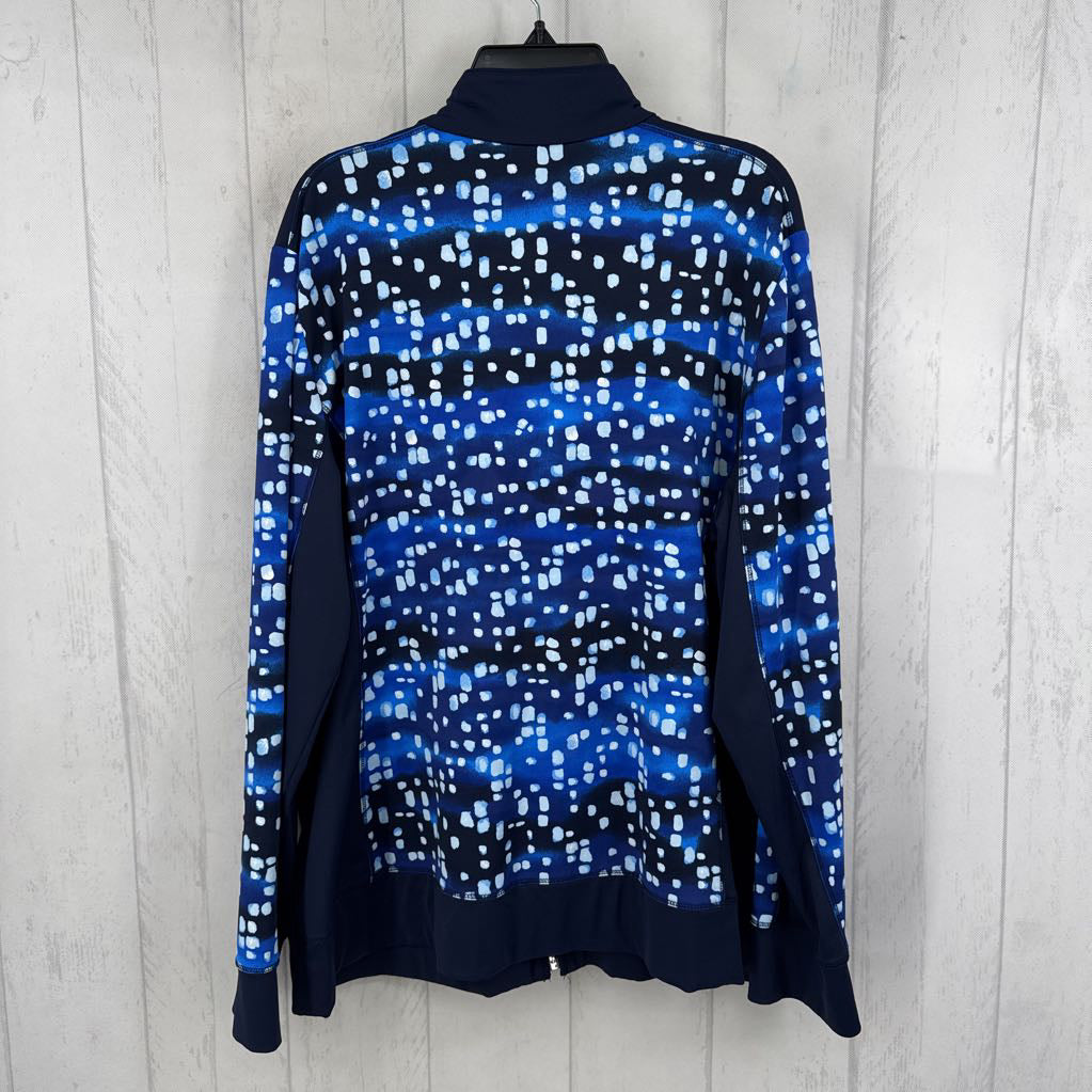 L printed zip-up jacket