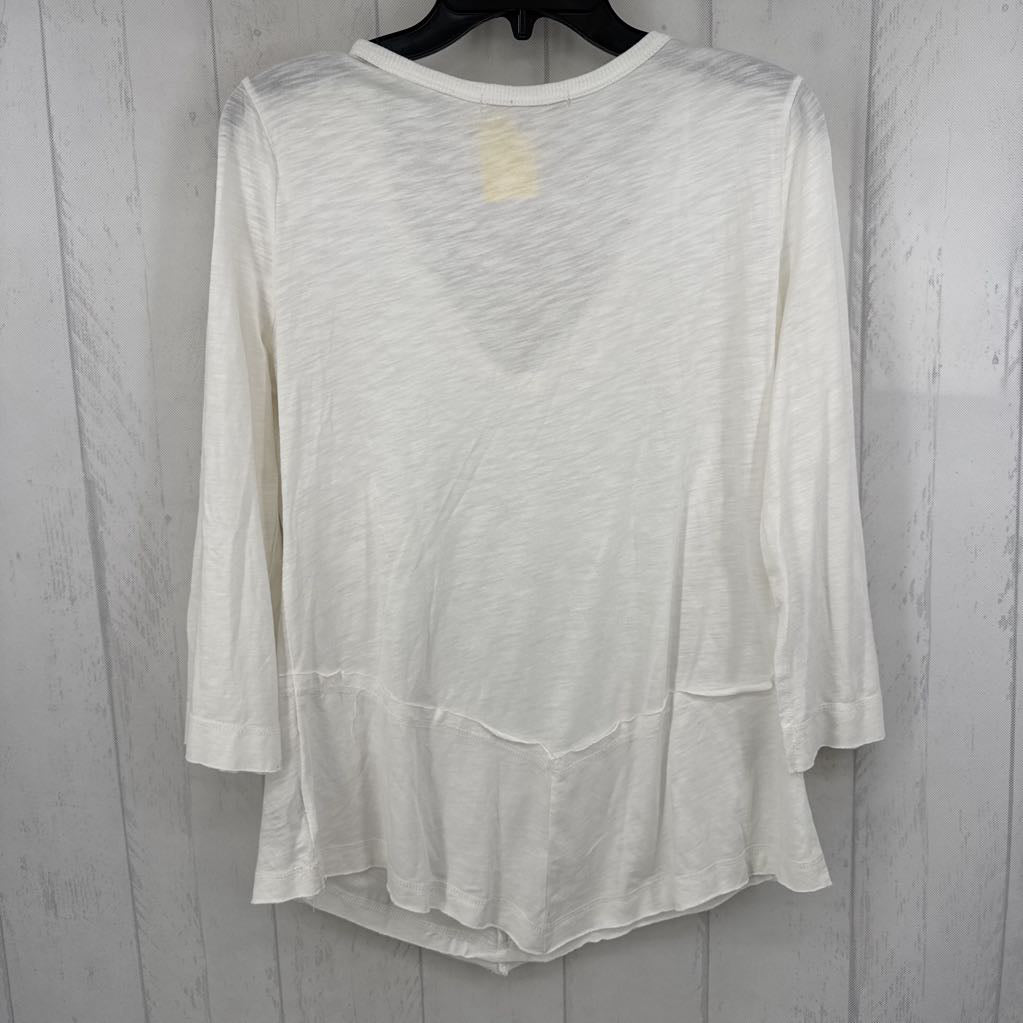 M v-neck 3/4 slv tee