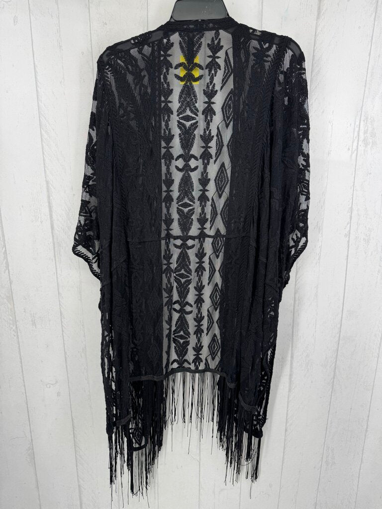 O/S lace fringe cover up