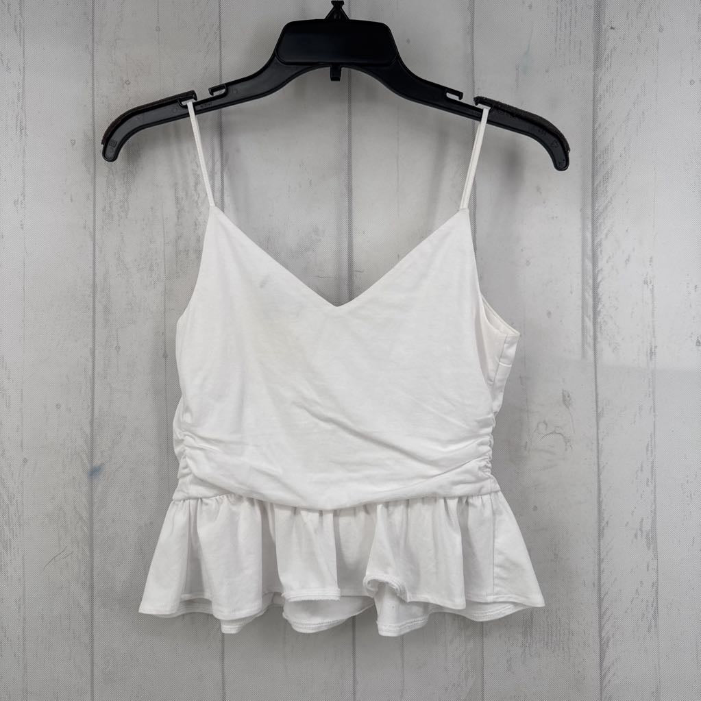 XS double v ruffle tank