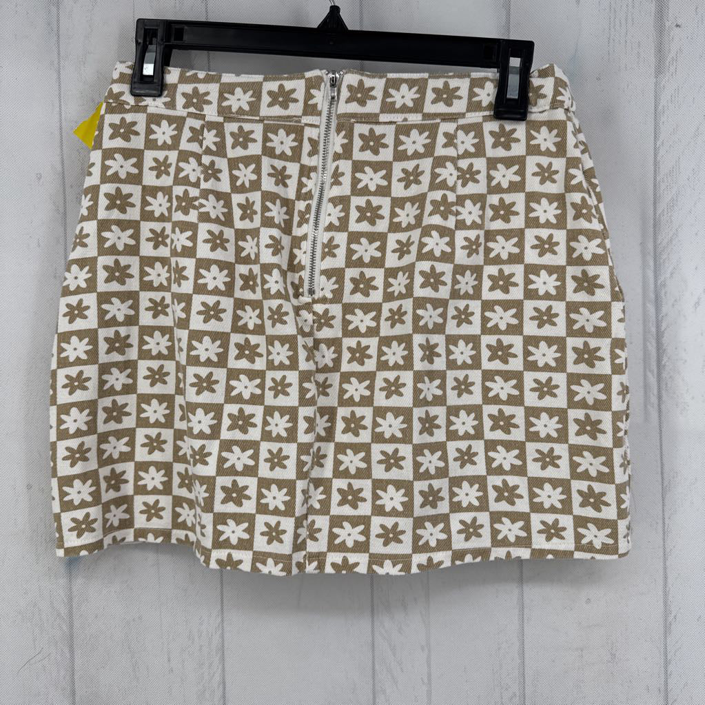S flower print mini skirt