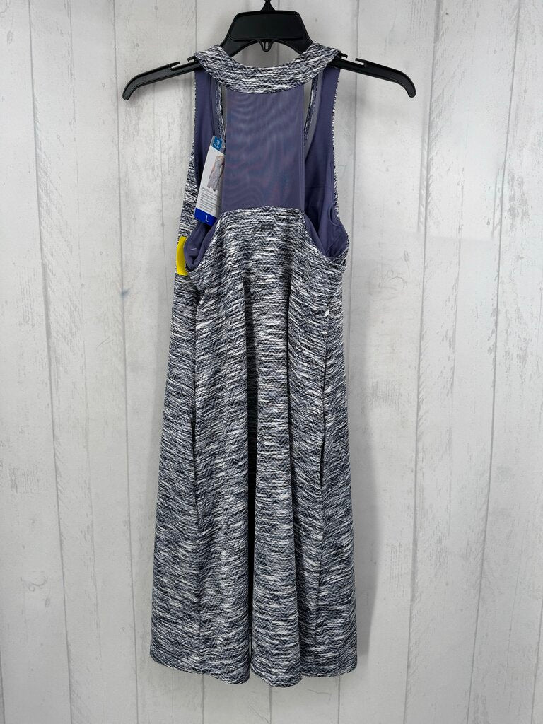 L mesh back panel marled atheleisure dress