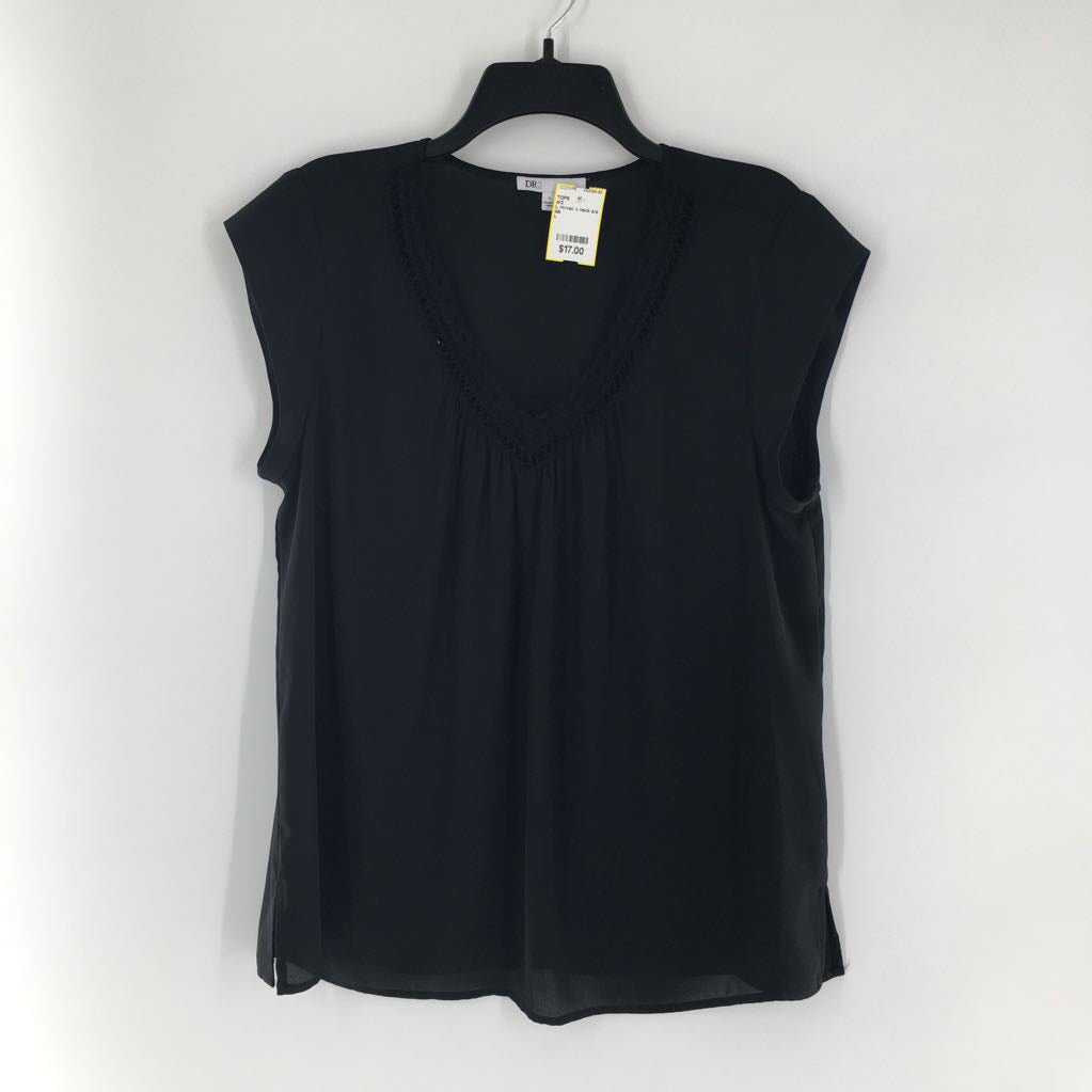 L ric-rac v neck s/s top