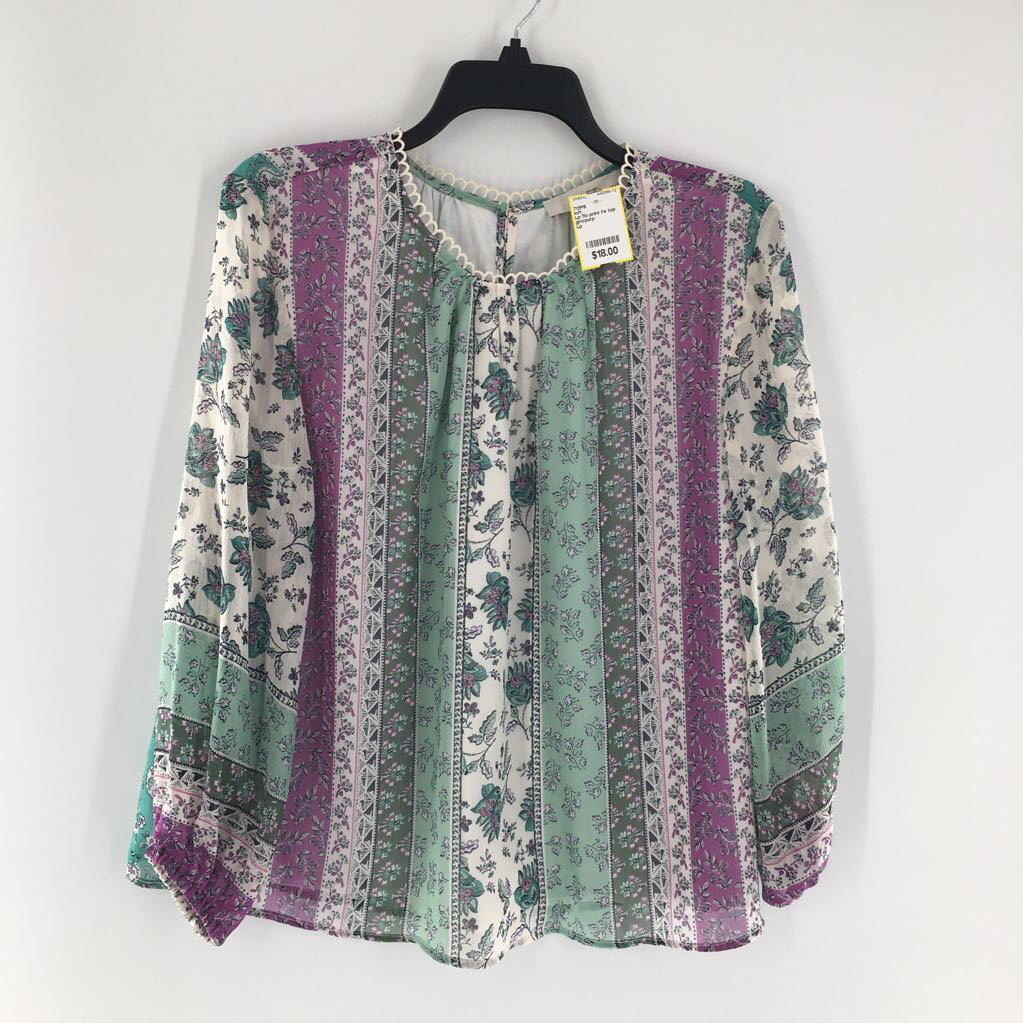 Lp flo print l/s top