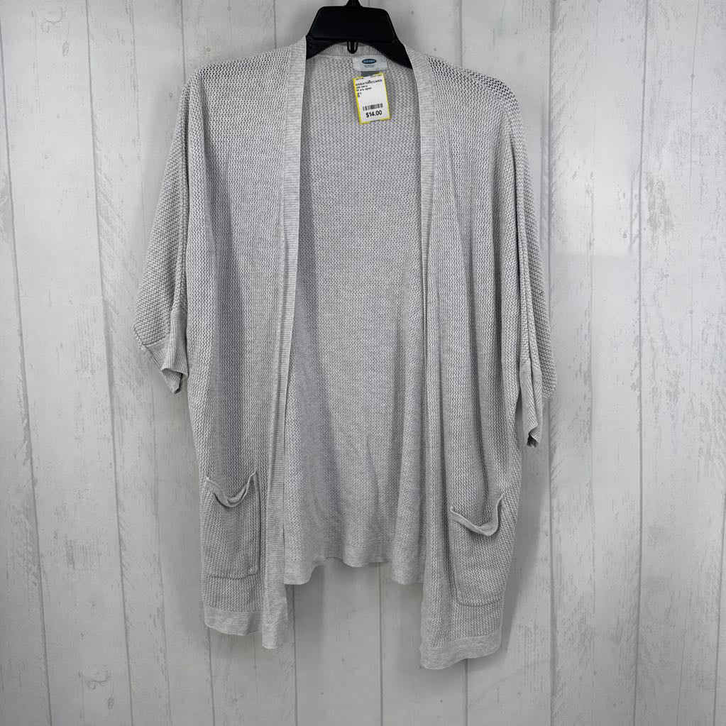 M s/s open cardigan