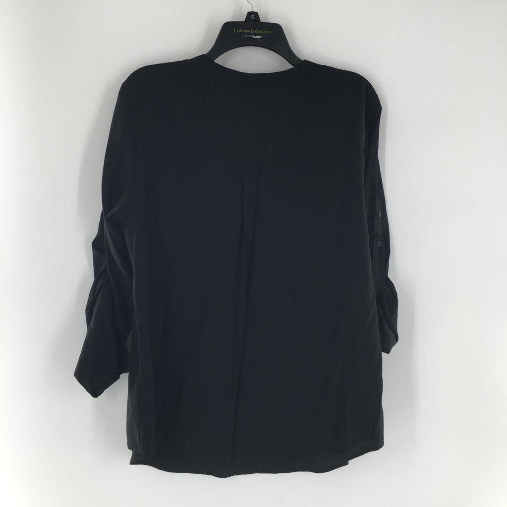 L v-neck tab slv top
