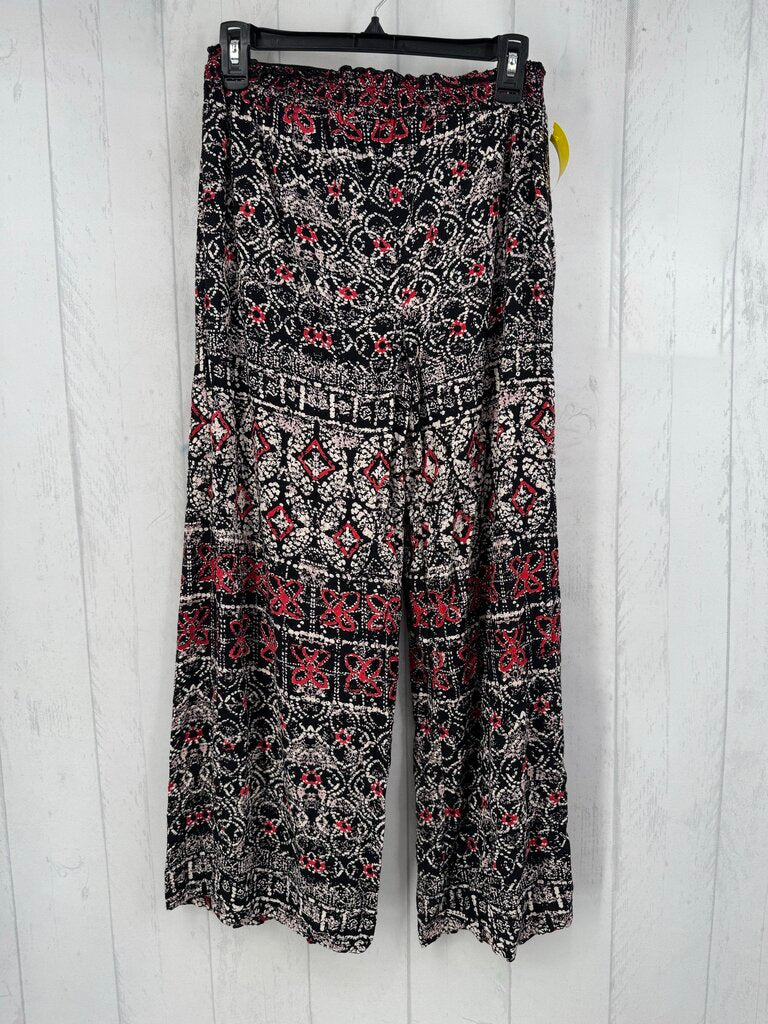 S print smocked waist pull on pants