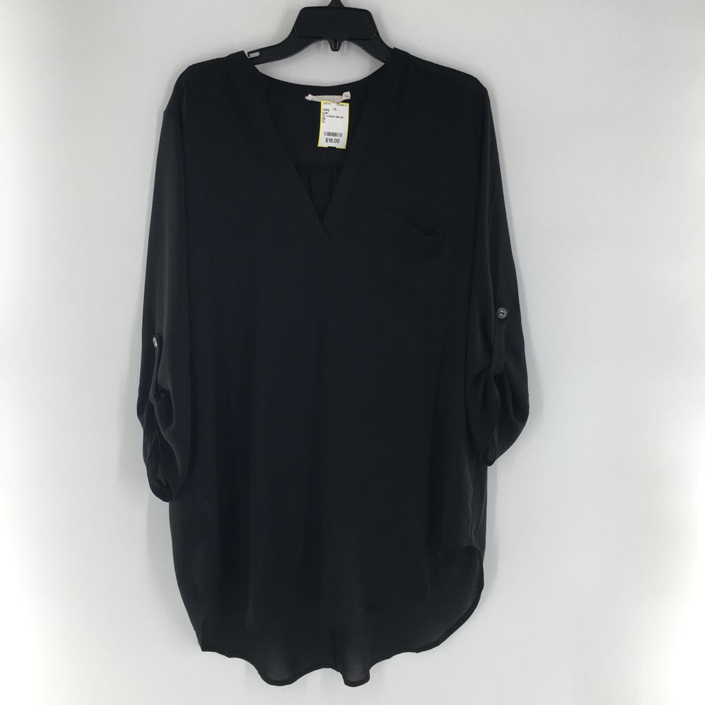 XL v-neck tab slv tunic