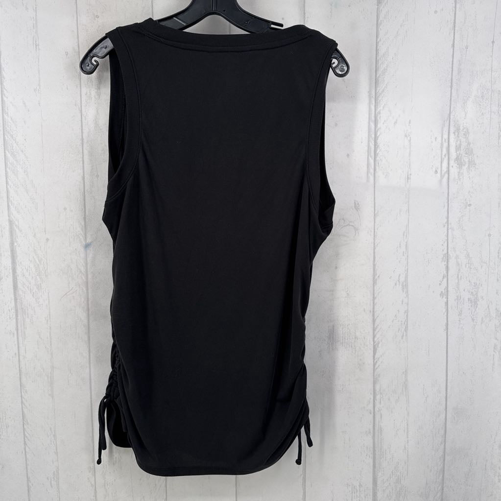 XL ribbed ruched sides tank