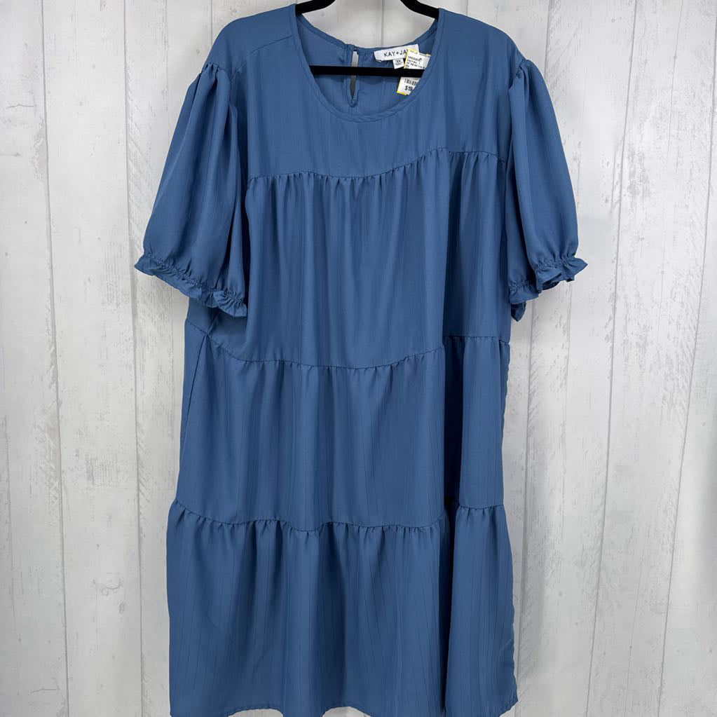 3X tiered s/s dress