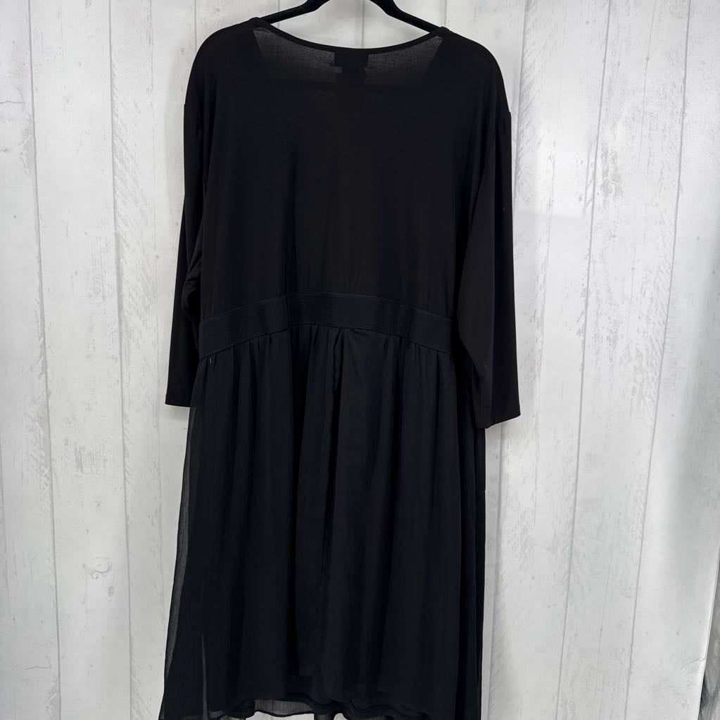 28 crossover 3/4 slv dress