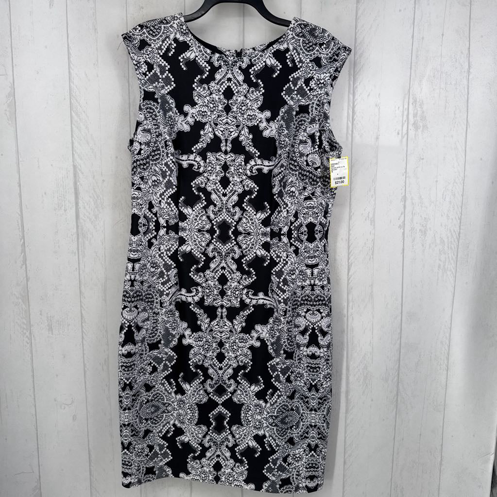 16 lace print slvls sheath dress