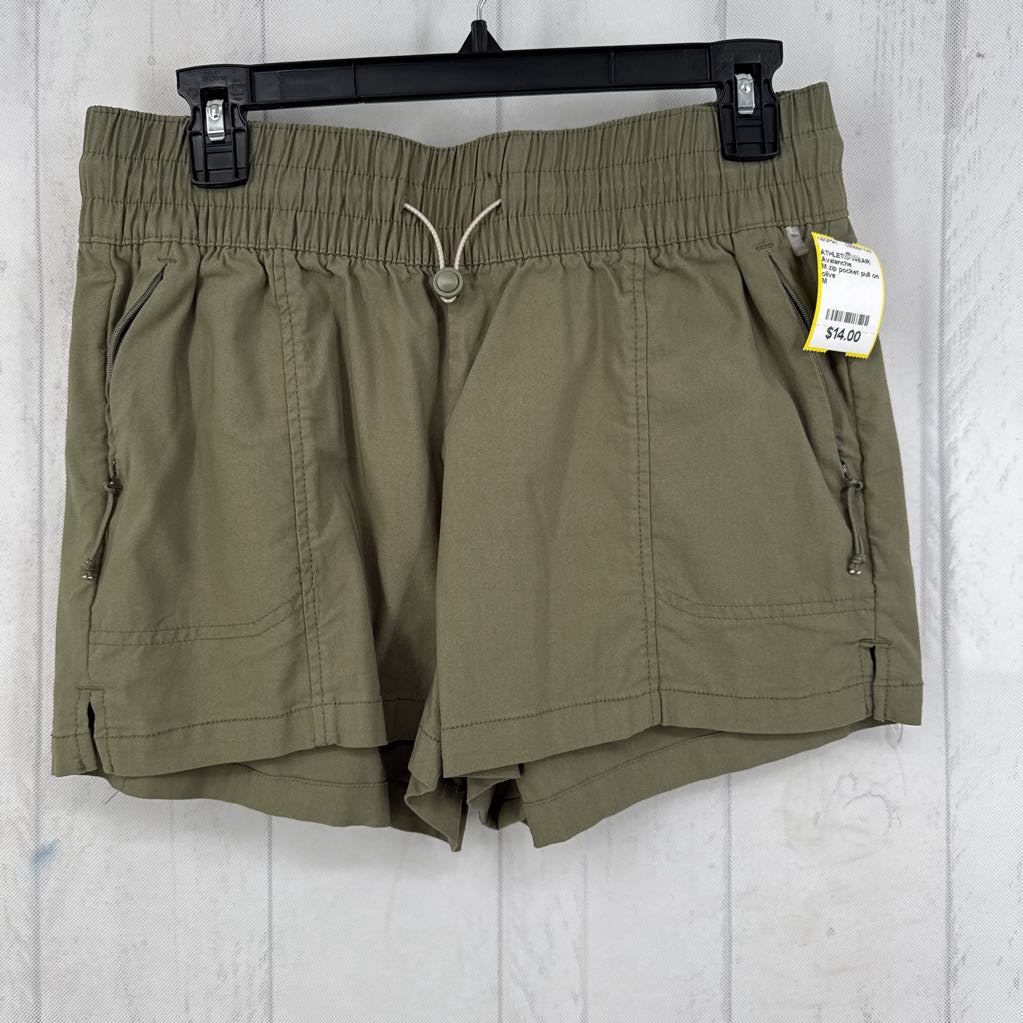 M zip pocket pull on shorts