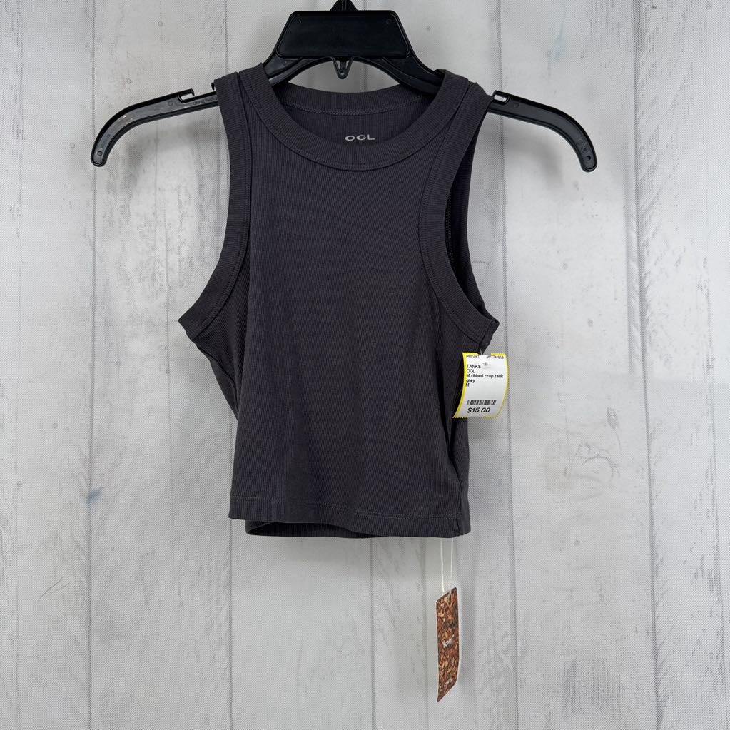 M ribbed crop tank