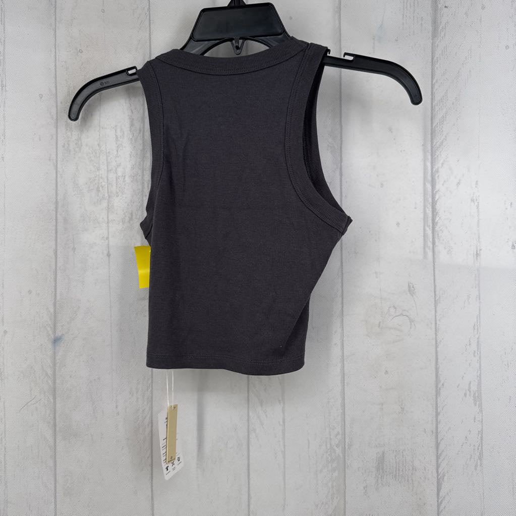 M ribbed crop tank