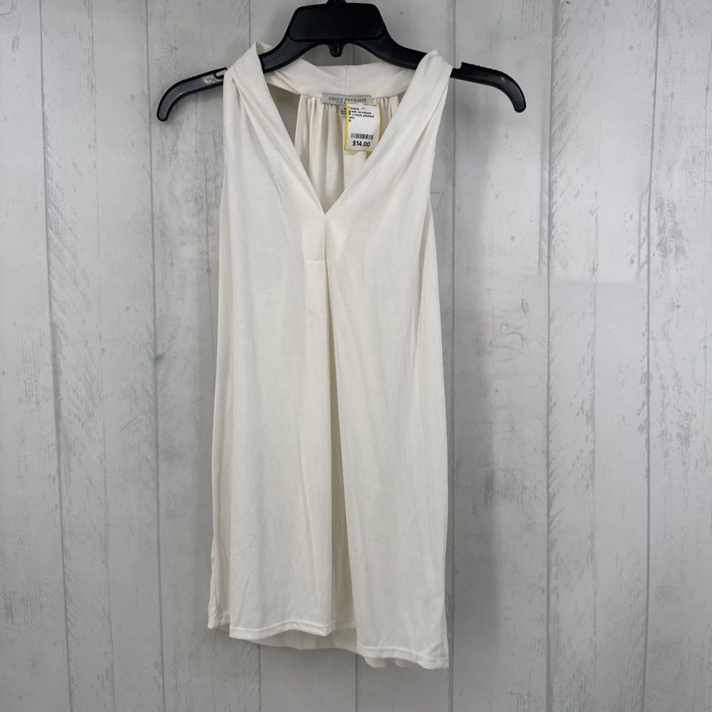 M v-neck pleated tank