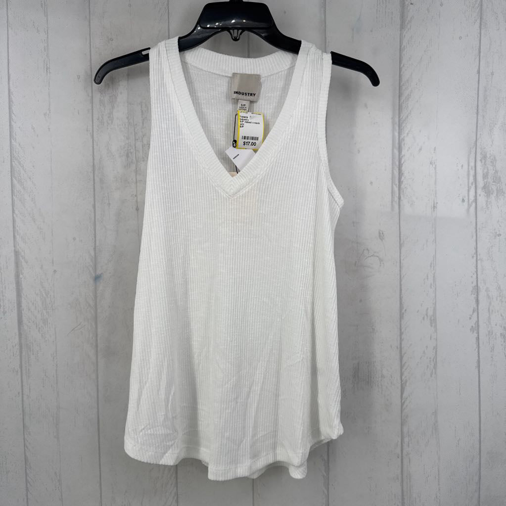 S/P ribbed v-neck tank