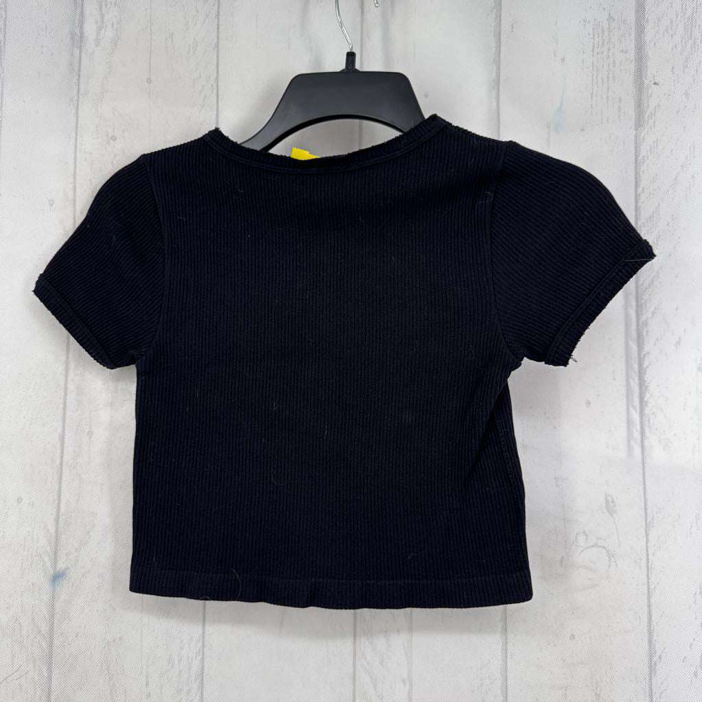 S/M ribbed s/s crop top